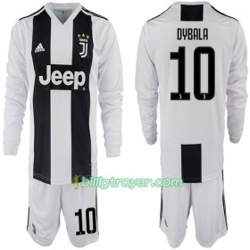 Billige Fotballdrakter Juventus Paulo Dybala 10 Barn Hjemmedraktsett 2018/19 Langermet